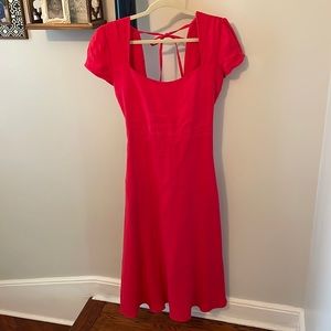 Gaâla Paris Red Linen Olivia Dress